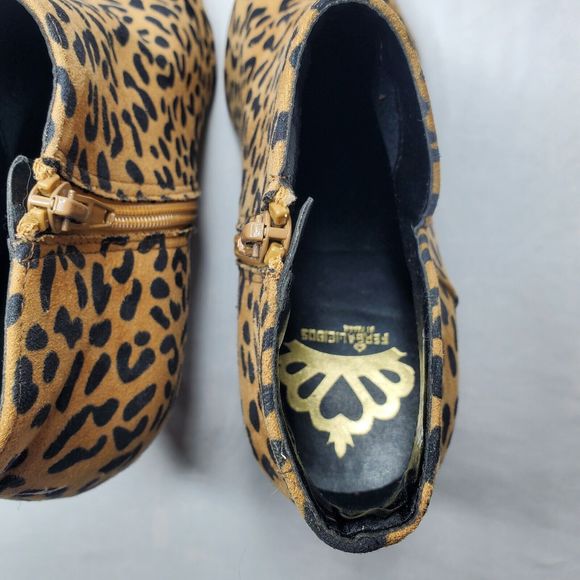 Fergalicious by Fergie Boots GOLDIE Cheetah Print Stiletto Heel Bootie Women 7.5 - Picture 7 of 13